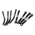Miniatyrbild 7 av 8: 8PCS Högt Markfrigång Fram Länkar Set 1/24 Aluminiumlegering Stål Slitstark Crawler Bil Upphängnings Länkar Set för FMS Svart