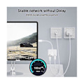 Pikkukuva 4 / 5: USB C - Ethernet -sovitin, USB Type C - RJ45 Gigabit Ethernet LAN -sovitin 60 W:n laturilla, yhteensopiva /P:n kanssa
