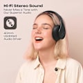 Miniatyrbillede 4 af 5: Bluetooth Over-Ear Hovedtelefoner, Trådløs Stereo Sammenfoldelig med Indbygget Mikrofon, Sort