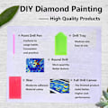 Miniatyrbild 3 av 3: Cat Diamond Painting Kit - komplett 30x40 cm broderi set för korsstygn, djurdesign, DIY vardagsrum och sovrum väggdekoration