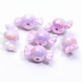 Miniatyrbillede 1 af 4: 10 stk. Gradient Farve Akryl Perler til Smykkefremstilling Armbånd Halskæder Øreringe Charms DIY Håndværk lilla