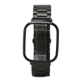 Miniatyrbillede 5 af 8: Urrem Beskyttende Case Band 2 i 1 justeret rustfrit stål urbånd til Redmi Watch 3 Black