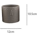 Miniatyrbillede 2 af 5: Sæt med 2 keramiske urtepotter til sukkulenter, kreative urtepotter til stue, kontor (hvid + grå)