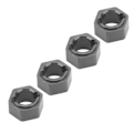 Miniatyrbillede 3 af 8: 7 mm sekskantede hjulnav i professionel aluminiumlegering RC hjulnavadapter til FMS FCX24 1/24 RC bil i titanium