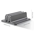 Miniatyrbillede 5 af 5: Dobbelt Vertikal Laptop Stand, Aluminium Legering Holder Grå
