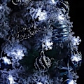 Miniatyrbilde 4 av 5: Snøfnugg Julegirlander - Totalt 1,5 Meter 10 Vanntette Batteridrevne LED-lys for Innendørs/Utendørs Juledekorasjoner (Fargerikt Lys)