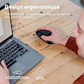 Pikkukuva 2 / 5: Langaton hiiri, ergonominen pystyhiiri, 800-1600 DPI, 6 painiketta, LED, hiirioireyhtymän ja epikondyliitin ehkäisyyn, oikeakätisille, PC, tietokone