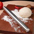 Miniatyrbilde 3 av 4: Matt kjevle i rustfritt stål - viktig kjøkkenverktøy for baking for pizzadeig, pai og småkaker