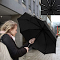 Miniatyrbillede 3 af 5: Dww-Noir Folde Paraply, Kompakt Automatisk Paraply Åbning Foldbar og Lukning Vindtæt Storm Letvægts Solid Rejseparaply til H