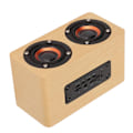Miniatyrbilde 4 av 8: Trådløs Bluetooth-høyttaler Retro Subwoofer Bærbar datamaskin Høyttalere med mikrofon for stasjonær datamaskin TVGul trestruktur