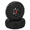 Miniatyrbilde 1 av 8: 2 stk/sett 1,9 tommers RC bilhjul felg dekksett for AXIAL SCX10 1/10 Crawler biloppgraderinger deler svart