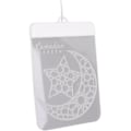 Miniatyrbillede 8 af 8: Eid Ramadan Vindueslys 3D Måne og Stjerne Islam Mubarak Ramadan Dekorative Lampe til Udendørs Indendørs Soveværelse Ferie