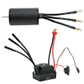 Miniatyrbillede 3 af 8: Surpass 3660 Vandtæt 4-polet Børsteløs Motor + 60A ESC RC Bil Tilbehør (Sort)2600KV+60A ESC