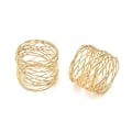 Miniatyrbilde 3 av 5: Gyldne Mesh Serviettringer - Sett med 12 for Elegante Anledninger