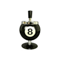 Miniatyrbillede 1 af 5: Pool Billiard Ball Design Askebæger Bærbart Metal Askebæger, Sort, Nr. 8