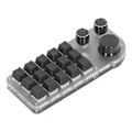 Miniatyrbild 3 av 8: 15 tangenter 3 knappar programmerbar knappsats trådbunden USB trådlös Bluetooth blå switch mini makro mekaniskt spelande tangentbord
