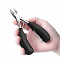Miniatyrbillede 2 af 5: Professionel Negle- og Tåneglesaks Præcis Klipning af Tykke Negle og Neglebånd Multifunktionelt Neglebehandlingsværktøj Sort