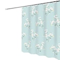 Miniatyrbillede 1 af 5: Bruseforhæng, 180 x 180 cm i Polyesterstof, Badeforhæng til Badeværelse, Smukt Blomstermønster
