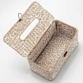 Miniatyrbild 2 av 5: Sjögräs Tissue Box Omslag Rektangulär Servetthållare Dekorativ för Badrum (Vitkalkad, 25,4 x 14 x 10,7 cm)_SZXM