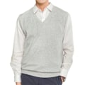 Miniatyrbillede 1 af 5: Herre V-hals Ærmeløs Sweater Vest - Løs og Varm L Lysegrå