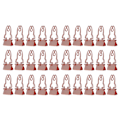 Pikkukuva 1 / 8: 30 kpl Binder Clips Cute Rose Gold Horn Pattern Handle Metal Small Binder Clips Office File Clips With Storage Box