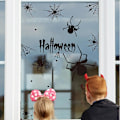 Pikkukuva 4 / 5: Halloween-lepakko ja hämähäkki -ikkunatarrat - Juhlatarvikkeet