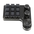Miniatyrbild 7 av 8: Mini Gaming knappsats 3 knoppar RGB bakgrundsbelyst blå switch Programmerbar knappsats med 9 knappar för Music Office Media