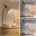 Miniatyrbilde 5 av 5: Blomst LED Skrivebordslampe Trådløs Bordlampe Justerbar Svanehals Dimbar Berøring Oppladbart Batteri Student Soverom Belysning Bordlampe (Blå)_SZXM