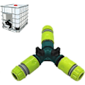 Miniatyrbilde 4 av 4: Y-koblinger for irrigasjon, 1 hurtigkobling Y-koblinger Hageslangekobling