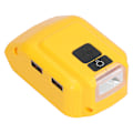 Miniatyrbilde 5 av 8: Batteriladeradapterkonverter LED-arbeidslys for 14V‑22V USB-lading DC12V-utgang DCB090 med 12VDC-hull