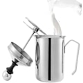 Miniatyrbilde 1 av 5: Dobbeltlags melkeskummer i rustfritt stål, kaffeskum pumpe (800ml) 400ML