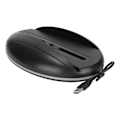 Miniatyrbilde 8 av 8: LED vertikalstativ stilig plug and play konsolldokkingstasjon med 3 USB2.0-porter fargerikt lys for PS5-konsoller svart