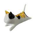Miniatyrbillede 1 af 5: Calico Kat Ornament Gavehåndværk 3 Farve Syning til Have Kontor Pejs gul