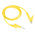 Miniatyrbild 8 av 8: Krokodilklämma testkablar Bananplugg Trådkabel flexibel för elektrisk testning J.70035-1 4mmYellow