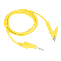 Miniatyrbillede 8 af 8: Krokodilleclips-testledninger Bananstikledningskabel Fleksibel til elektrisk test J.70035-1 4mmYellow