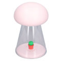 Miniatyrbillede 6 af 8: Natlampe 7 farver nem bærbar genopladelig batteri USB opladning dejlig form baby søvn natlysPink