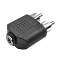 Pikkukuva 4 / 5: 3,5 mm naaras - kaksoisuros audio (rca) -liitinadapteri 1 naaras - 2 uros 1/8 tuumaa