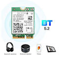 Miniatyrbillede 5 af 5: WiFi 6E AX211NGW Tri Band 2.4G/5G/6Ghz Trådløst Netværks Wifi Kort kompatibelt med Bluetooth 5.2 AX211 M.2 CNVio