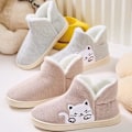 Miniatyrbillede 4 af 5: Dames Høj Slippers med Pelsforing Varme Vinter Slippers （Størrelse：38-39）