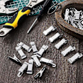 Miniatyrbillede 4 af 5: Metal Mini Fjederklemmer Alligator Klips 1/2 Tomme Bred Glat Kæbe 20 Stk Sølv