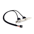 Pikkukuva 4 / 5: 2 Usb2.0 - 9-nastainen kotelon takapaneelin PCI-ohjainkortin emolevyn jatkokaapeli