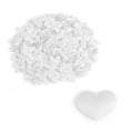 Miniatyrbilde 7 av 8: 1000 stk polyester hjerteformede blomsterblader romantiske bryllupsdekorasjoner (hvit)