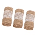 Miniatyrbillede 2 af 8: 3 ruller juteblondebånd - Simpelt og elegant juteblondebånd til dekoration af rustikke bryllupper og DIY-sløjfer - 15 cm x 2,3 m