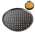 Miniatyrbillede 1 af 8: Non Stick Pizza Pan Pizza Bakke Rund Pizza Bageplade Stærk Bageværktøj