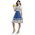 Pikkukuva 1 / 5: Perinteinen saksalainen ruudullinen Dirndl-mekko - Laadukas Oktoberfest-asu naisille 4XL Style2 Sininen