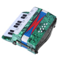 Miniatyrbillede 6 af 8: 17 tangenter 8 basklaver harmonikamusikinstrument for begynderestuderende (grøn)