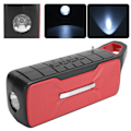 Miniatyrbild 6 av 8: Trådlös Bluetooth-högtalare solladdning med ficklampa FM-radio TWS röstförstärkare högtalare röd