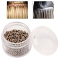 Pikkukuva 4 / 8: 1000kpl 3mm x 2mm Silikoni Micro Links Sormukset Helmet Hiustenpidennystyökalu Vaaleanruskea