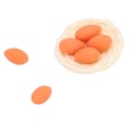 Miniatyrbilde 3 av 8: 6 stk dukkehus egg bærbar miniatyr simulert mat egg modell sett dekorasjon tilbehør simulering en kurv med egg