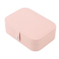 Miniatyrbild 7 av 8: Smyckeskrin Bärbar Vacker Rosa Halsband Ring Örhänge Förvaring Låda Justering Läder Resa Smyckeskrin med Lås